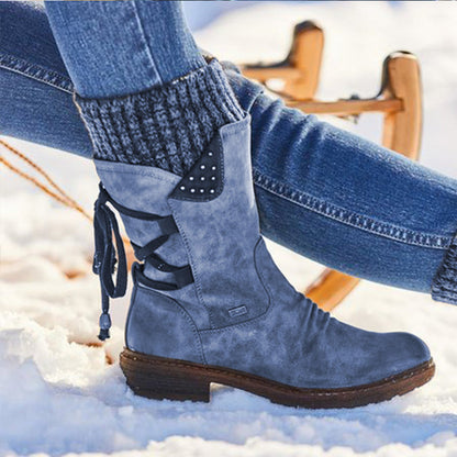 Bottes d’Hiver Élégantes – Mi-Mollet