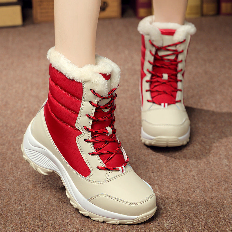 Bottes De Neige Bottines Chaudes En Peluche Pour Chaussures d'hiver Pour Femmes