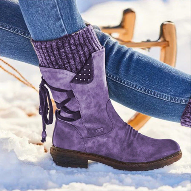 Bottes d’Hiver Élégantes – Mi-Mollet